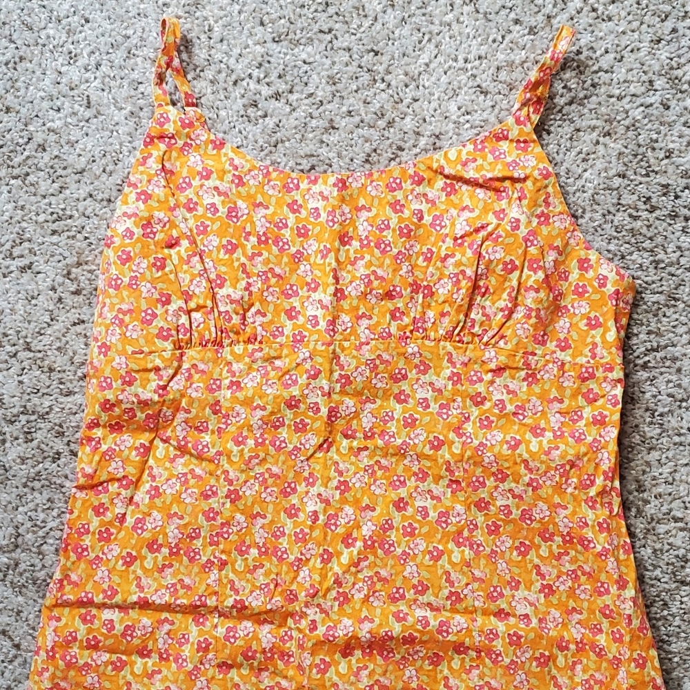 Orange/Pink Mini Floral Sundress